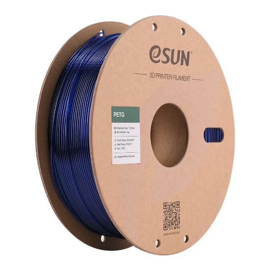 eSUN PETG Translucent Mavi Filament resmi
