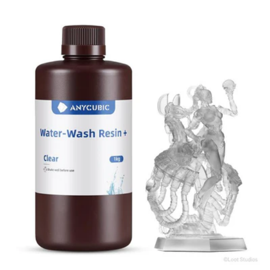 Şeffaf (Clear) Anycubic Water-Wash (Suyla Yıkanabilen) Reçine resmi