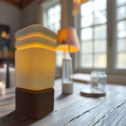 Örgülü Kare Masa Lambası resmi