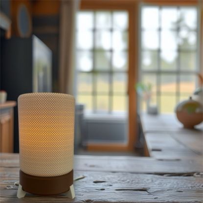 Örgülü Silindir Masa Lambası resmi