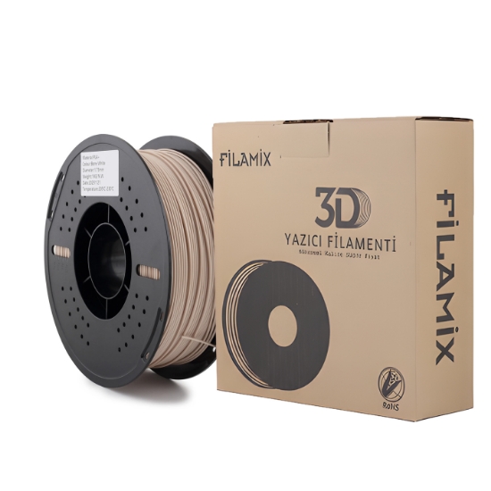 Filamix PLA+ Kemik Beyaz Filament (Bone White) resmi